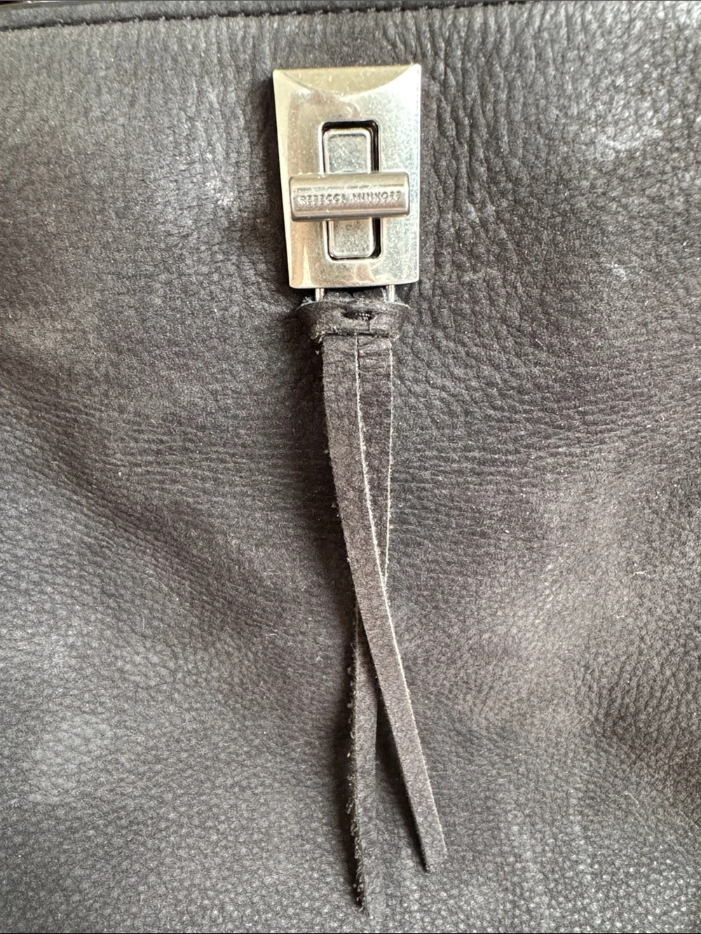 Rebecca Minkoff Darren Top Zip Satchel - Gray Suede - Picture 3 of 8